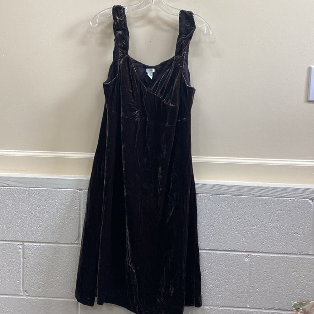 Odille Anthropologie women’s 12 brown velvet dress